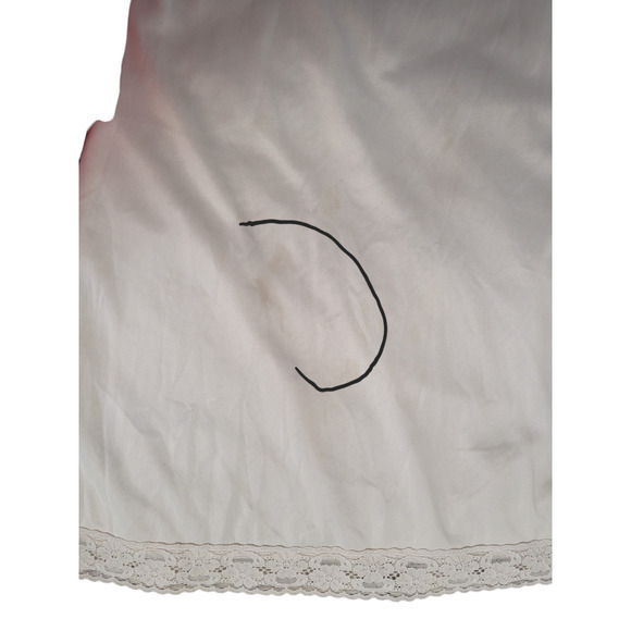Vanity Fair Cream Lace Bodice Vintage Coquette Slip‎ Dress Size 40 - Picture 14 of 16